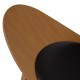 Hans Wegner Shell chair of oak and brown leather