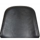 Hans Wegner sort Shell chair i sort læder