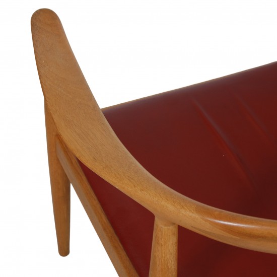 Hans Wegner The Chair i kirsebærtræ og rødt læder