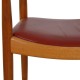 Hans Wegner The chair of cherry wood and red leather
