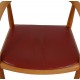 Hans Wegner The chair of cherry wood and red leather