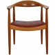 Hans Wegner The Chair in cherry wood and red leather