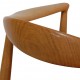 Hans Wegner The Chair in cherry wood and red leather