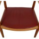 Hans Wegner The Chair i kirsebærtræ og rødt læder