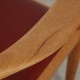 Hans Wegner The Chair in cherry wood and red leather