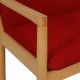 Hans Wegner 1788 armchair in red fabric