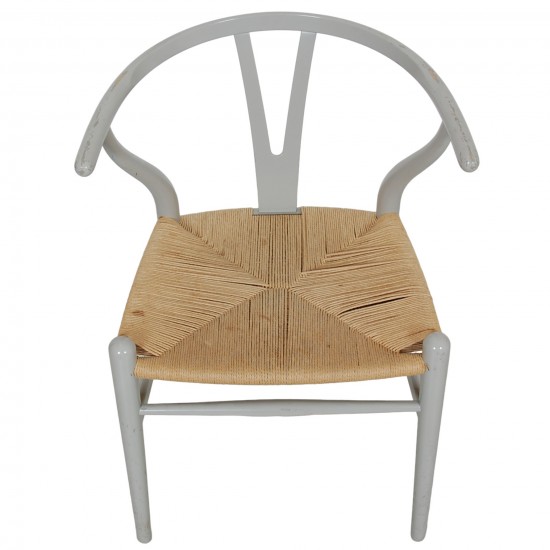 Sæt med 4 grå Hans Wegner CH24 y-stole