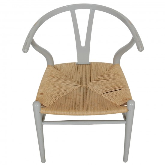 Sæt med 4 grå Hans Wegner CH24 y-stole