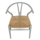 Set of 4 grey Hans Wegner CH24 chairs