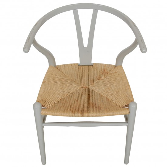 Sæt med 4 grå Hans Wegner CH24 y-stole