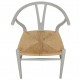 Sæt med 4 grå Hans Wegner CH24 y-stole