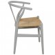 Set of 4 grey Hans Wegner CH24 chairs