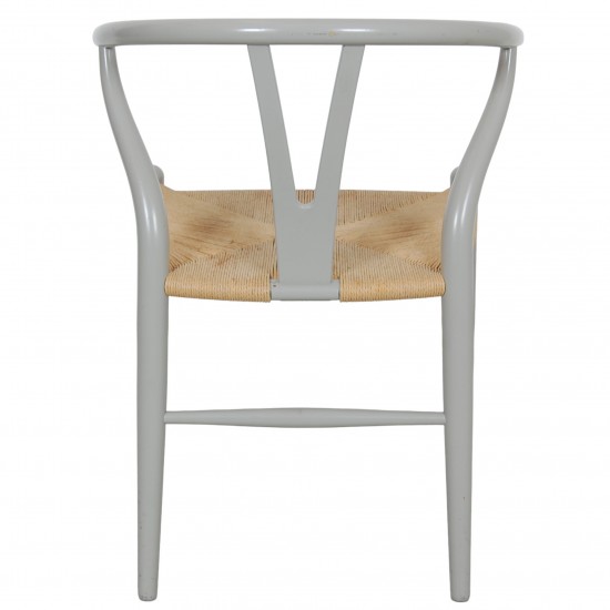 Sæt med 4 grå Hans Wegner CH24 y-stole