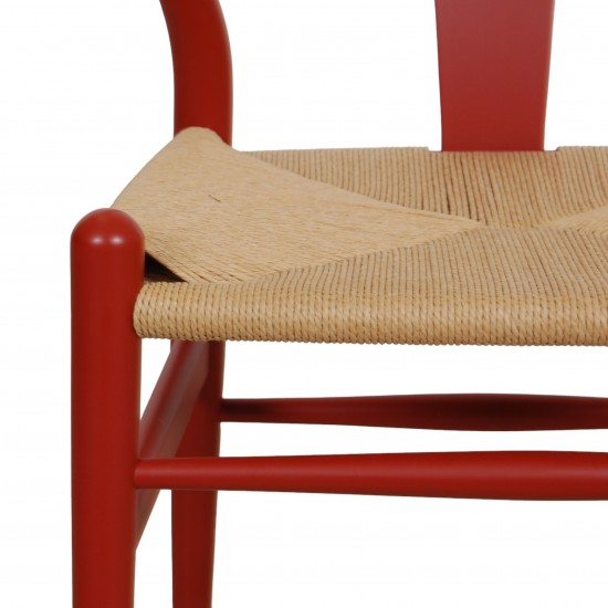 Hans Wegner red CH24 chair