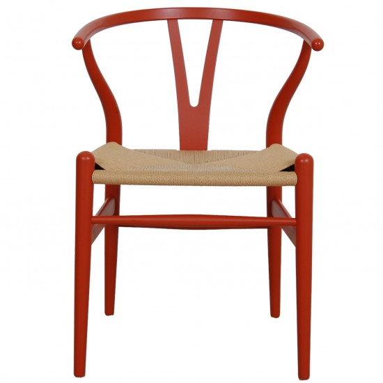 Hans Wegner orange CH24 chair