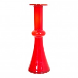 Holmegaard vase red H: 21.5 Cm