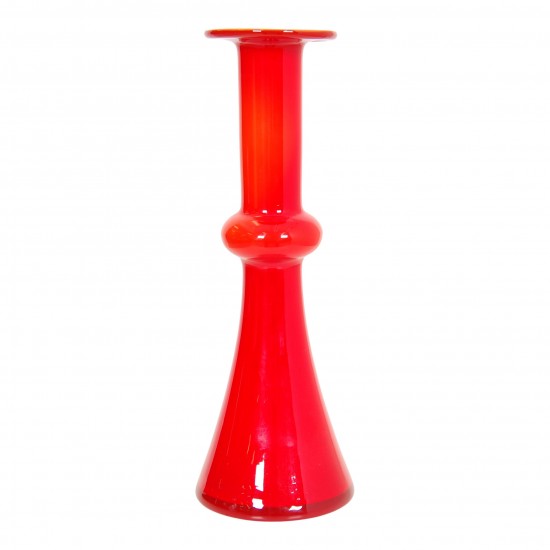Holmegaard vase rød H: 21.5 Cm