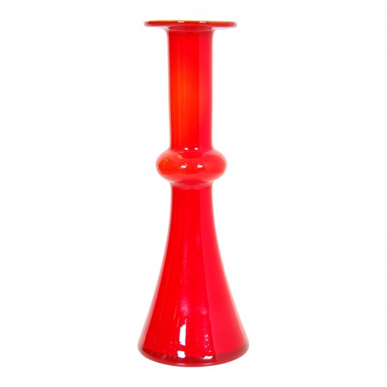 Holmegaard vase red H: 21.5 Cm