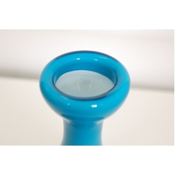 Holmegaard blue vase H: 16,5 Cm.