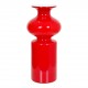 Holmegaard red Vase H: 23 Cm.