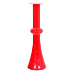 Holmegaard red vase H: 31.5 Cm.