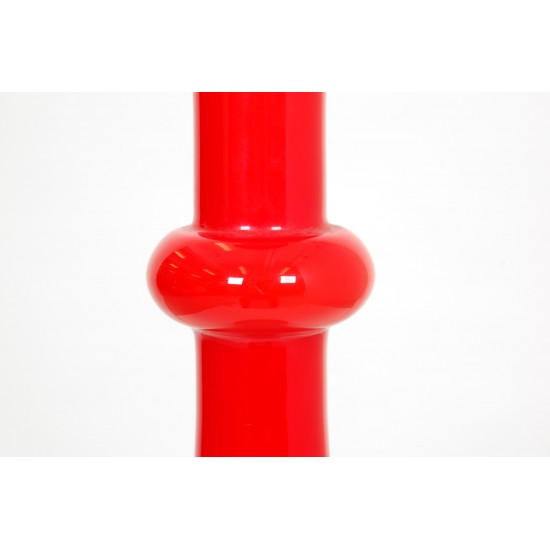 Holmegaard rød vase H: 31.5 Cm.