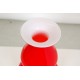 Holmegaard red vase H: 30 Cm