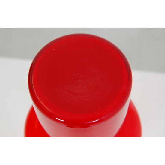 Holmegaard red vase H: 30 Cm