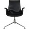 Fabricius Kastholm Tulip chair in black leather