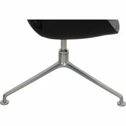 Fabricius Kastholm Tulip stol i sort læder