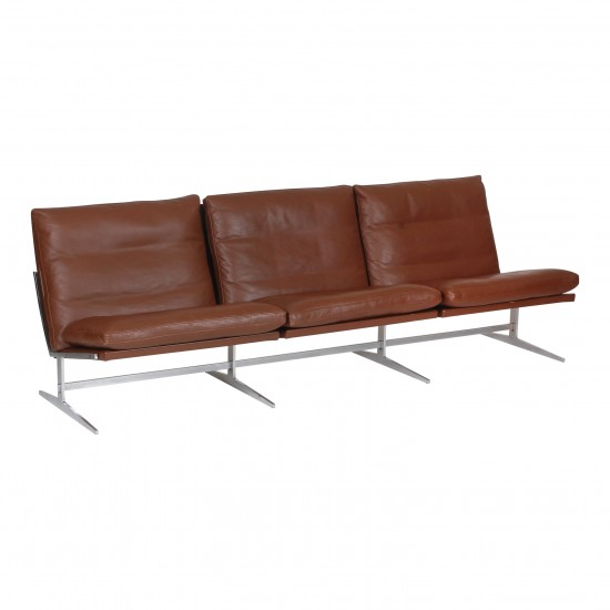 Fabricius og kastholm 3 pers sofa i brun læder