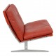 Preben Fabricius and Jørgen Kastholm armchair BO561 in red-brown leather