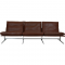 Fabricius and Kastholm 3 pers sofa with brown leather