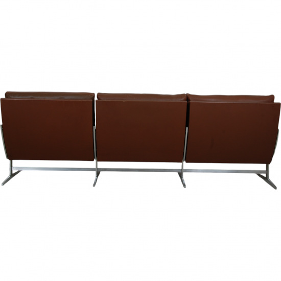 Fabricius og kastholm 3 pers sofa i brun læder