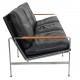 Fabricius and Kastholm FK-6730 3.seater sofa in black leather