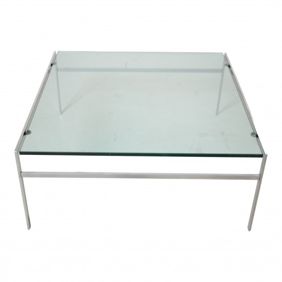 Fabricius and Kastholm glass coffee table BO-553 100x100 cm