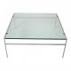 Fabricius and Kastholm glass coffee table BO-553 100x100 cm