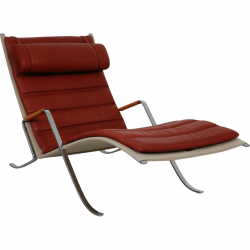 Preben Fabricius og Jørgen Kastholm Græshopper stol i rødt læder