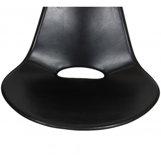 Fabricius and Kastholm Scimitar chair in black leather