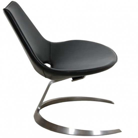 Fabricius and Kastholm Scimitar chair in black leather