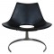 Fabricius and Kastholm Scimitar chair in black leather no.21