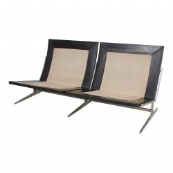Preben Fabricius og Jørgen Kastholm 2pers sofa, BO 583, i sort  læder Preben Fabricius og Jørgen Kastholm 2pers sofa, BO 583, i sort  læder