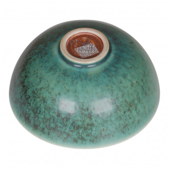 Eva Stæhr small bowl with a green glaze for Saxbo H: 5