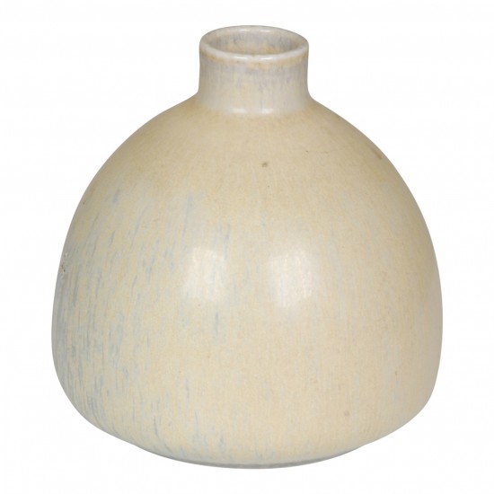 Eva Stæhr vase for Saxbo with a Beige Hare fur's glaze H: 10