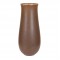 Eva Stæhr høj vase af brun stentøj H: 22,5