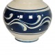 Herman A Kähler vase with a blue and beige glaze H: 20,5