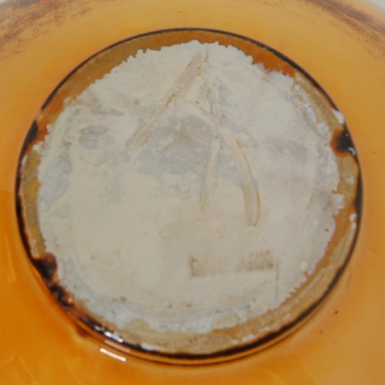 Kæhler vase gul H:13 Ø: 18 cm, mindre glazur skader.