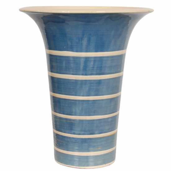 Blå og Beige Kæhler vase H: 42 Cm