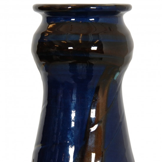 Kähler blå og brun vase