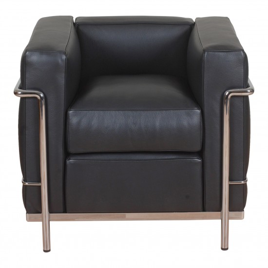 Le Corbusier, LC2 armchairs black leather with no wear